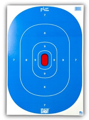 PROSHOT 12IN X 18IN SILHOUETTE INSERT - LOW LIGHT/HI-VIS BLUE TAG PAPER TARGET - 8 PACK SILH-INTP-BLUE-8PK - Taurus Savings